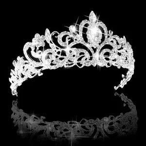 Eazyvacuum Headband Women's Wedding Bridal Princess Rhinestone Prom Hair Eazyvacuum Crown Veil Headband